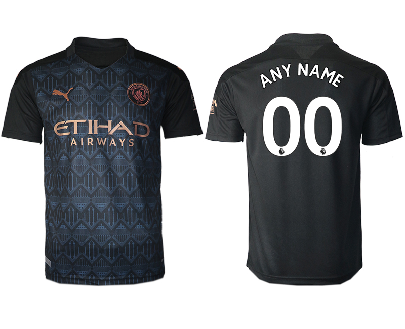 Men 2020-2021 club Manchester City away aaa version customized black Soccer Jerseys->denver broncos->NFL Jersey